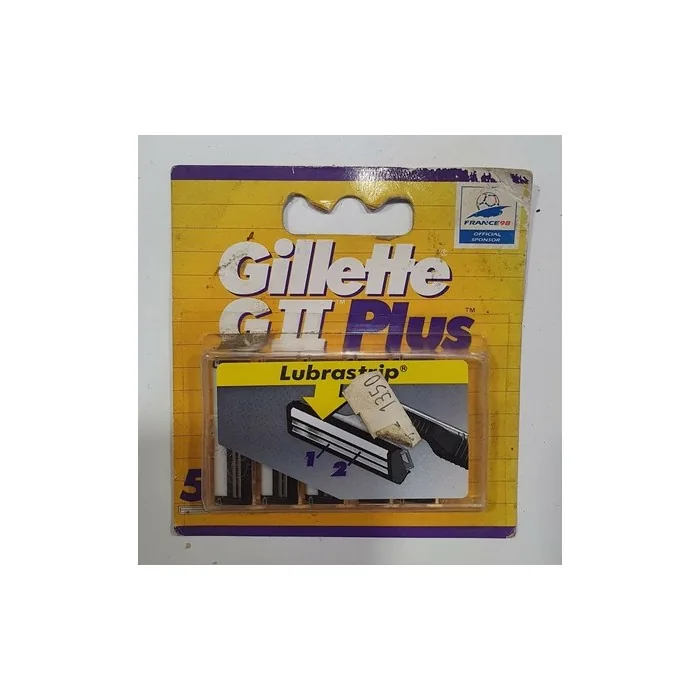 Vintage Gillette GII Plus Blister with 5 Blade Cartridges - German Made