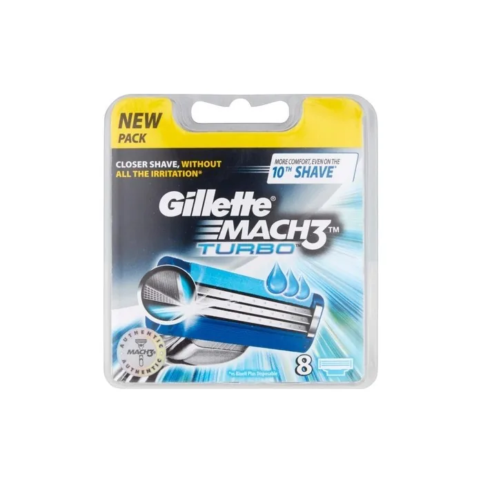 Gillette Mach3 Turbo Men's Razor Blades 8 Count