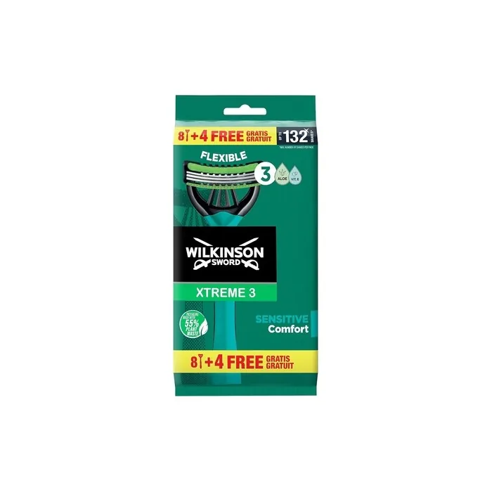 Wilkinson Sword Xtreme 3 Sensitive Disposable Razor for Men