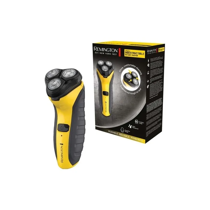 Remington Indestructible Rotating Shaver Wet & Dry with Polycarbonate Casing Dual Track Blades Comfort Detail Trimmer + 3 Day Beard Styler PR1855