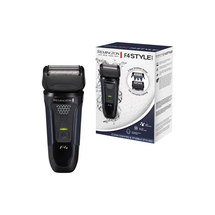Remington Electric Shaver Wet & Dry Shaver 100% Waterproof Foil Shaver F4 Comfort Detail Trimmer + 3 Day Beard Styler Attachment/Protective Cap F4002 Razor F4