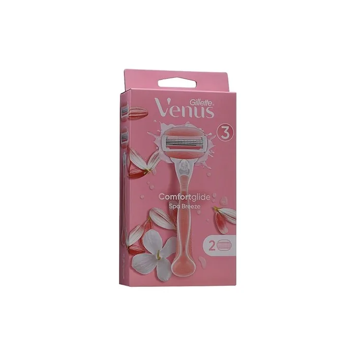 Gillette Venus Comfort Glide Spa Breeze Shaver With 2 Spare Heads