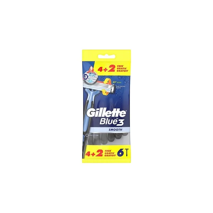 Gillette Blue3 Smooth Disposable Razors 6 Pack