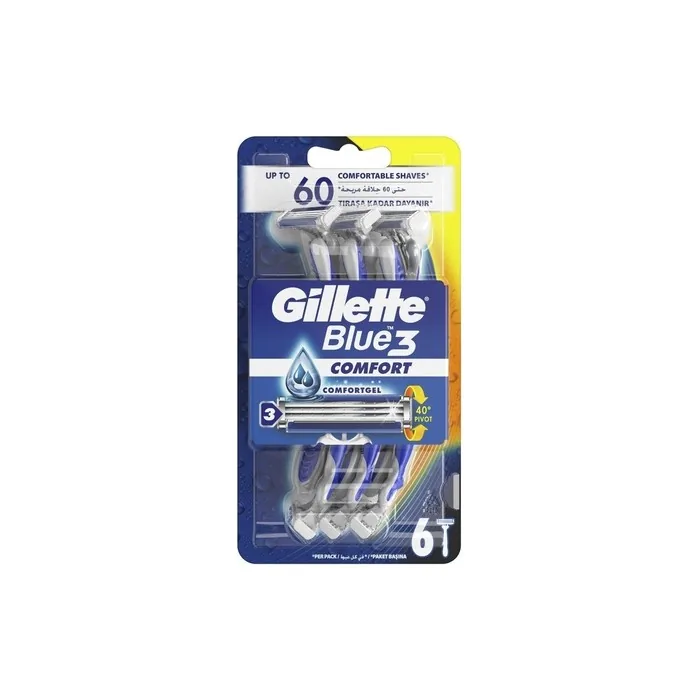 Gillette Blue Iii Disposable Razors Pack Of 6