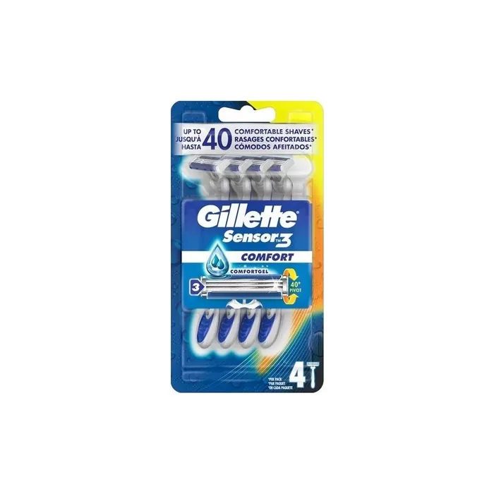 Gillette Sensor 3 Comfortgel Razor Blades - 4 Pieces