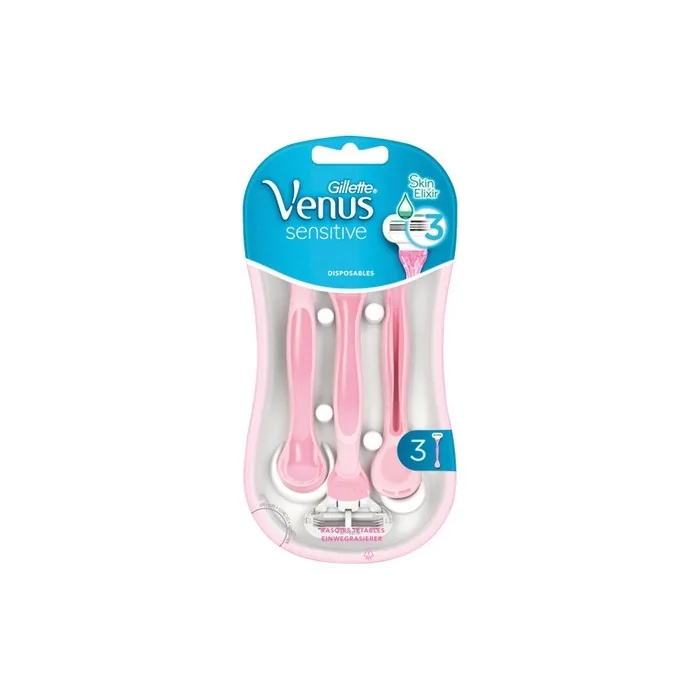 Gillette Women Disposable Venus Sensitive Skin Elixir 3 Pieces