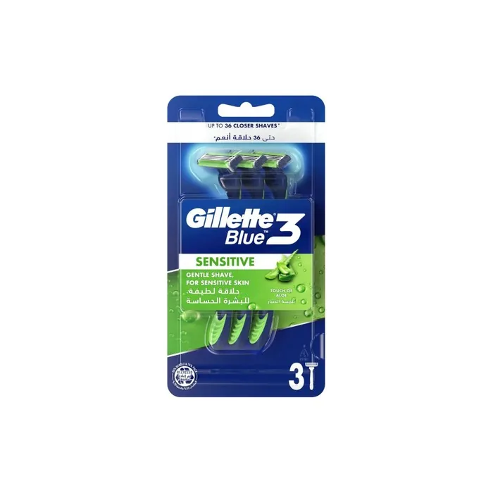 Gillette Blue3 Sensitive Disposable Razors With Comfort