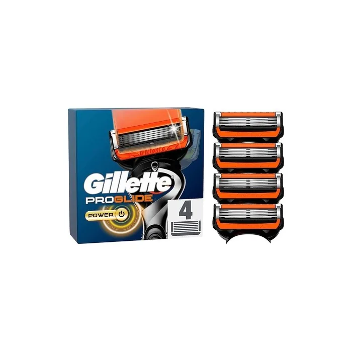 Gillette ProGlide Power Razor Blades 4 Replacement Blades for Men's Wet Shaver with 5-Blade Technology