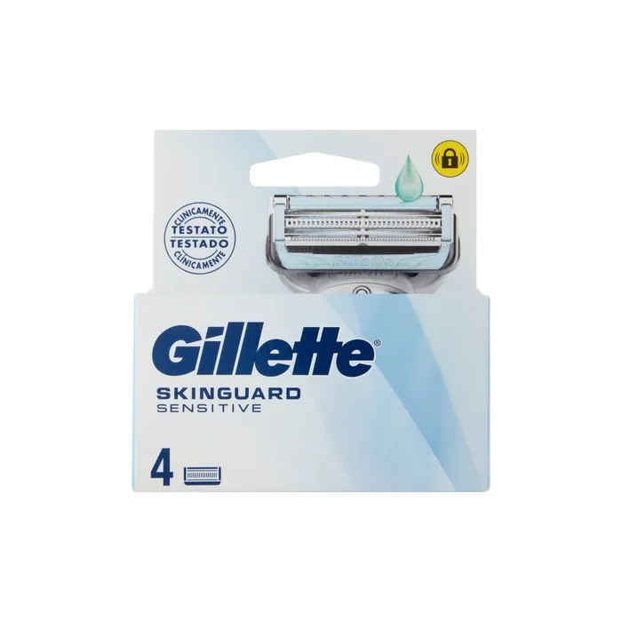 Gillette Skinguard Sensitive Razor Blades For Men 4 Refills