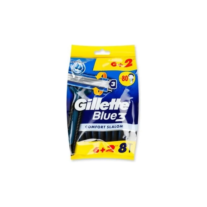 Blue 3 Comfort Slalom Disposable Razors 8 Pack