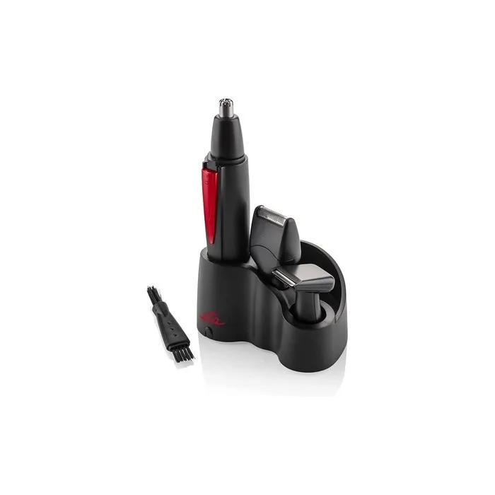 ETA Luis Nose Hair Trimmer with 3 Attachments and 1 AA Battery Black/Red