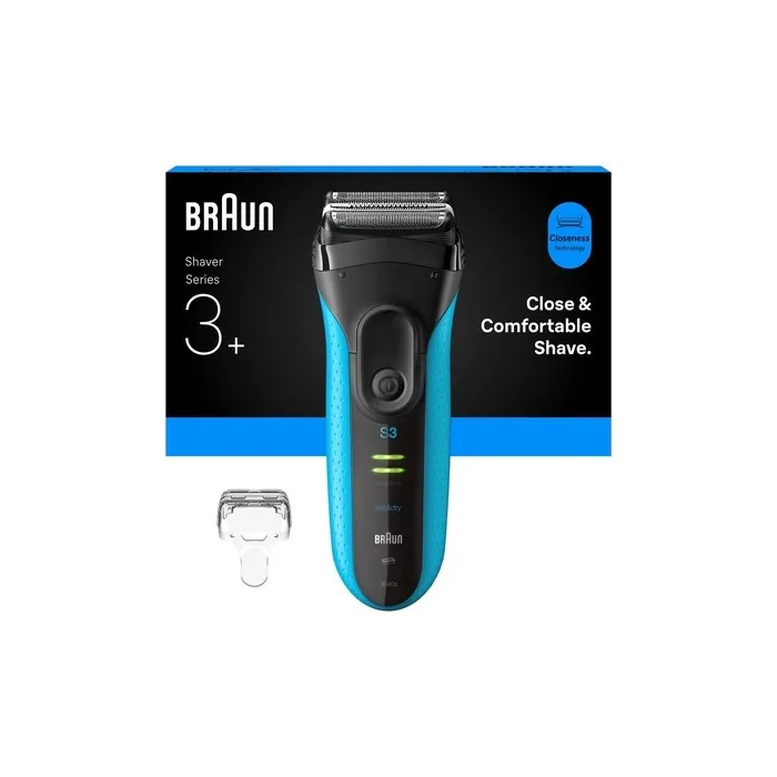Braun Series 3 Electric Shaver Precision Trimmer Wet & Dry 3040s Blue
