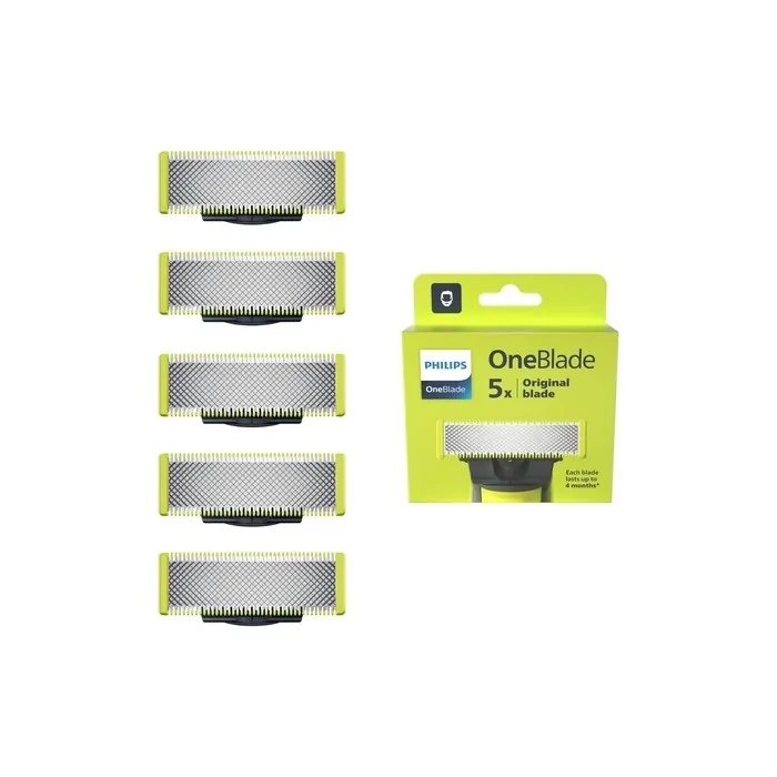 Philips OneBlade 5 Stainless Steel Original Replacement Blades for all OneBlade Electric Razors