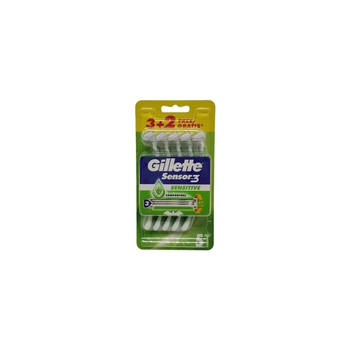Gillette Sensor3 Sensitive Disposable Razor 5 Units