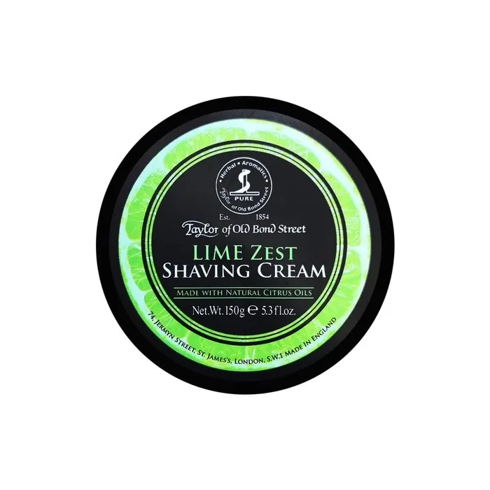 Taylor Of Old Bond Street Shaving Cream Pot 150g Lime Zest