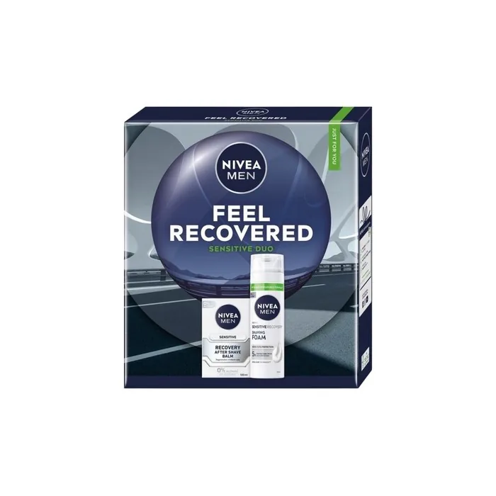 Nivea Men Feel Recovered Sensitive Duo Shaving Foam 200ml After Shave Balm 100ml