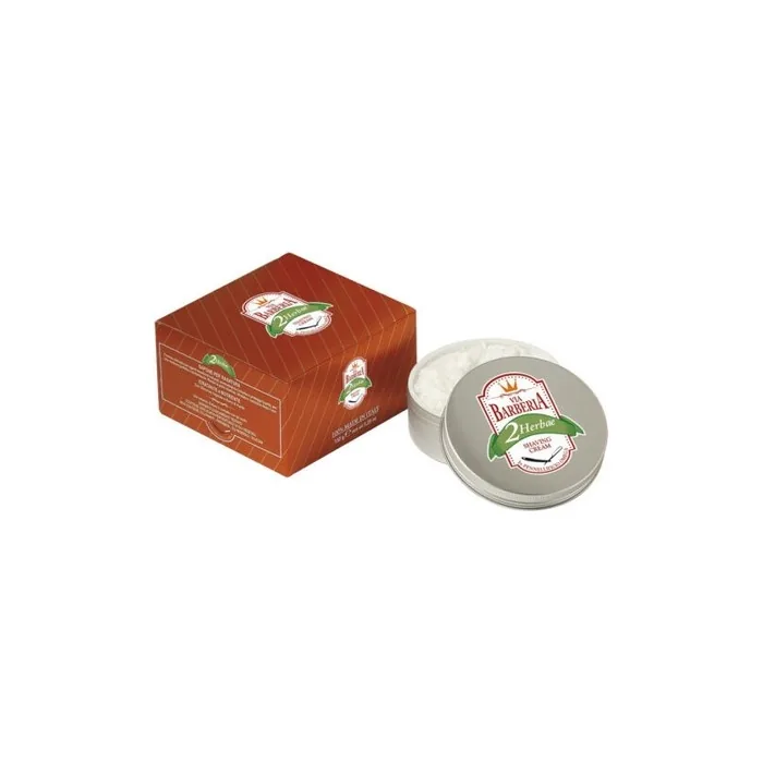Herbae Via Barberia Shaving Cream 150g Glycerol Almond Oil Aromatic