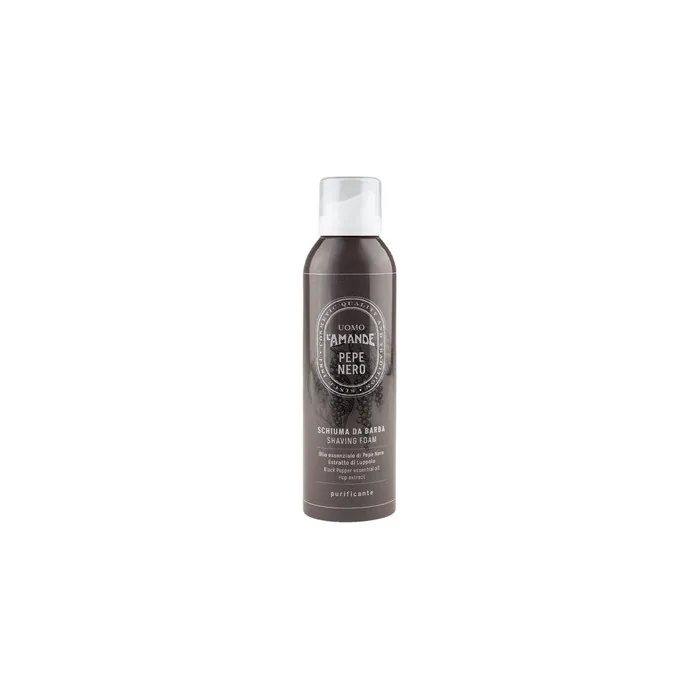 L'Amande Gentle And Moisturizing Shaving Foam For Men With Essential Black Pepper Oil Cleansing Emulsion Spray Promotes Smoothness