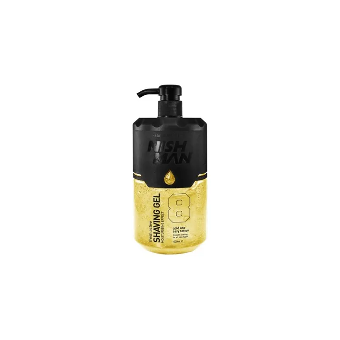 NISHMAN Shaving Gel Gold One 1000ml - Moisturizing and Nourishing for a Smooth Shaving Experience