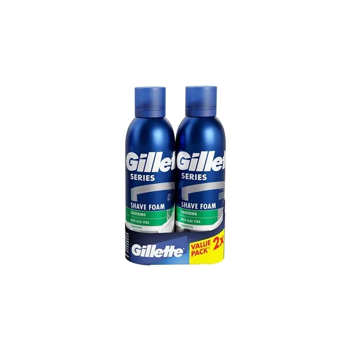 Gillette Gift Set Of Soothing Shaving Foams 2 X 200 Ml