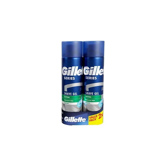 Gillette Gift Set Of Shaving Gels For Sensitive Skin - 2 X 200 Ml