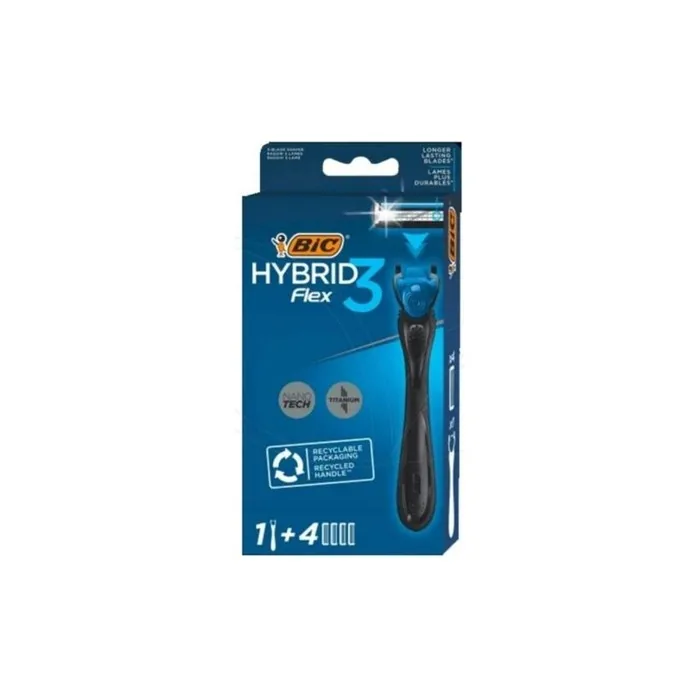 Bic Razor Blades Hybrid 3 Flex Shaving System For Men