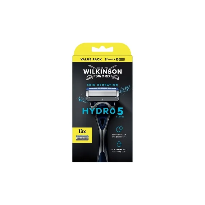 Wilkinson Sword Hydro 5 Razor with 13 Blade Refills - Blue and White