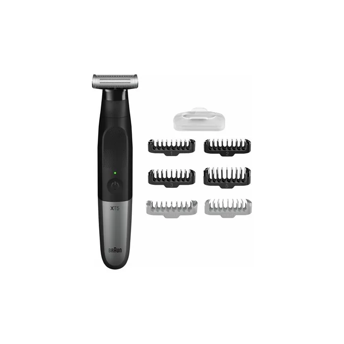 Braun Series Xt5 Trimmer For Face And Body 6 In 1 Black & Space Grey