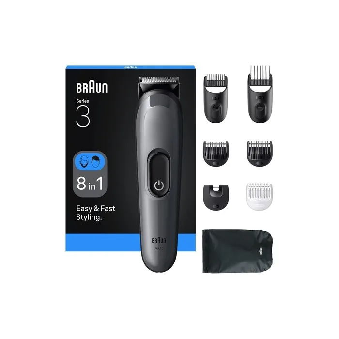 Braun All-in-One Series 3 8-in-1 Grooming Kit with Ultra Sharp Blade and 14 Lengths