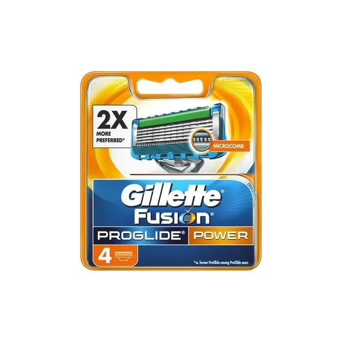 Gillette Fusion Proglide Power Replacement Blades For Razor - 4 Pieces