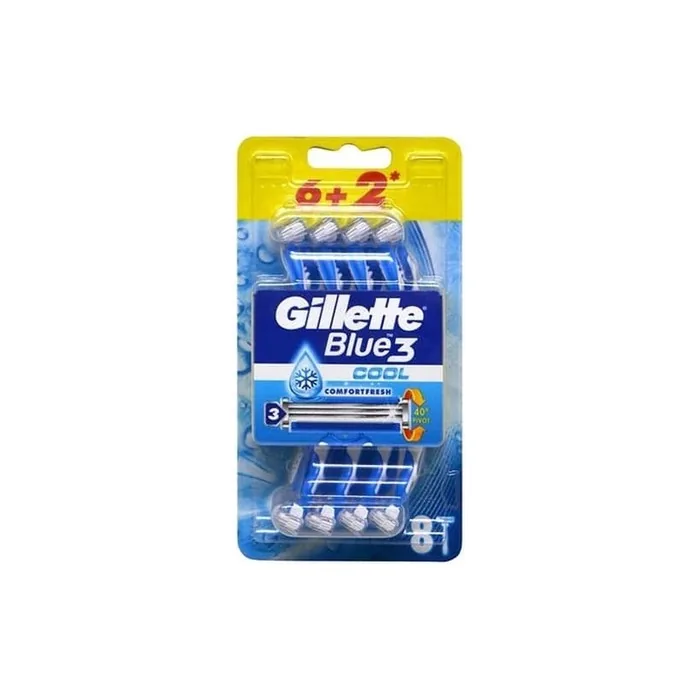 Gillette Disposable Blades Men - Blue3 Cool - 6+2 Pcs