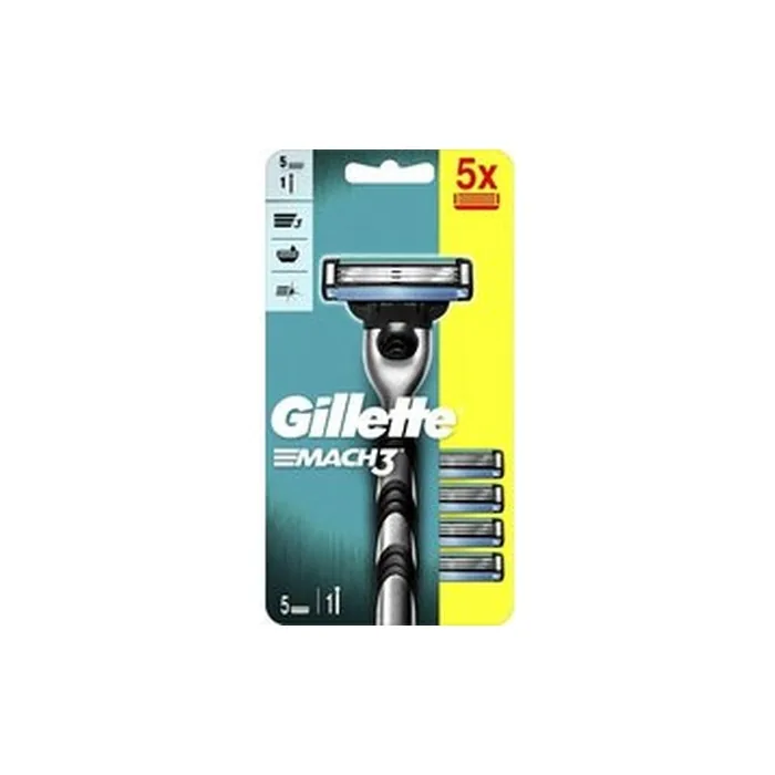 Gillette Mach3 Shaver With 5 Heads