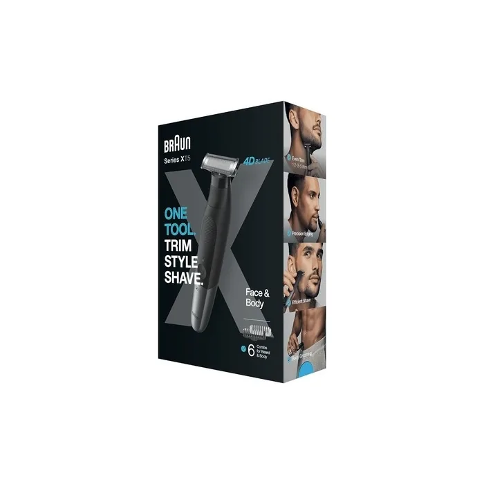 Braun Series X Hybrid Electric Men's Beard & Body Shaver 4D Blade SkinShield Waterproof Wireless XT5200