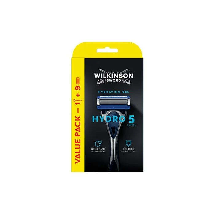 Wilkinson Sword Hydro 5 Shaving Set with One Razor Head and 8 Replacement Heads