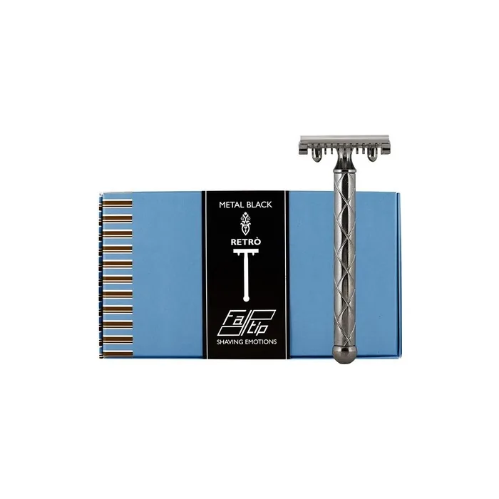 FATIP Double Edge Safety Razor Retro M/L Cromato Nero 100g