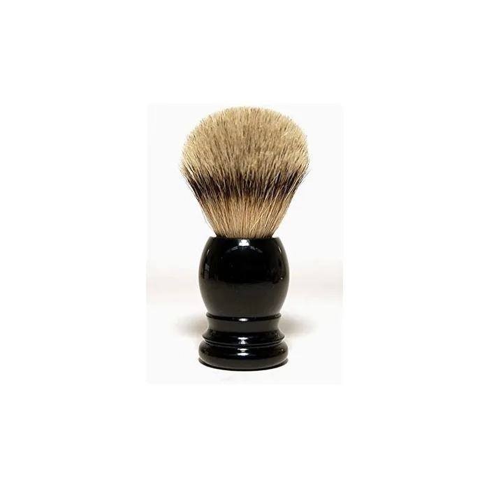 Hans Baier Shaving Brush Silver Point Black
