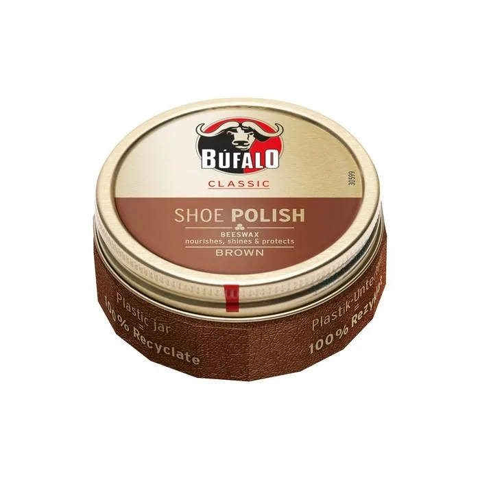 Bufalo Shoe Cream With Natural Beeswax For Special Care Of Your Highquality Shoes 75ml Brown