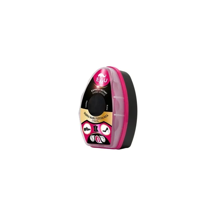 Vaco Emu Express Instant Shoe Shining Sponge With Paste Black 6ml