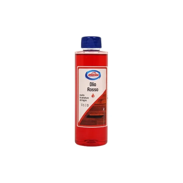 Olio Rosso Lucidante Legno 200 Ml Colorante Amaca