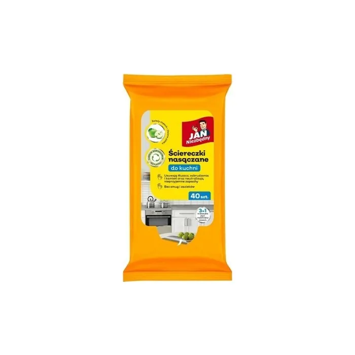 Jan Niezbędny Kitchen Cleaning Wipes 40 Count - Quickly Remove Grease and Stains