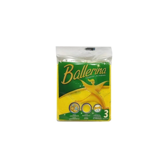 Ballerina Yellow Cloth Super Absorbent and Versatile 3 Rolls