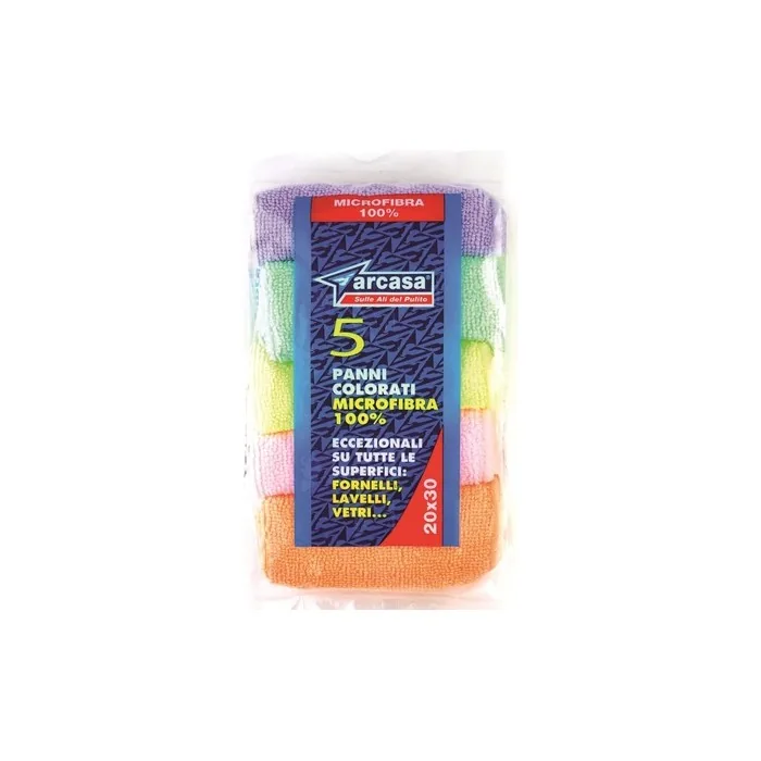 Arcasa DEP365 Colorful Microfiber Cloths - Pack of 5