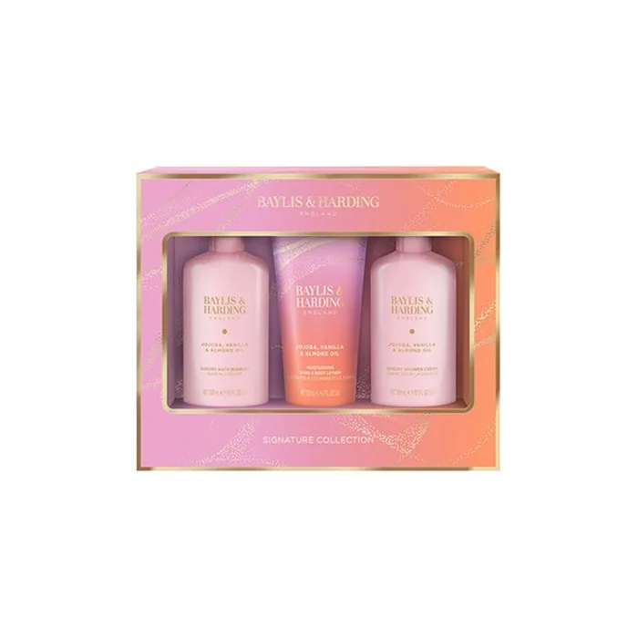 Baylis & Harding Signature Collection Bath Set with Jojoba, Vanilla & Almond Oil