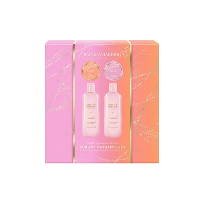 Baylis & Harding Luxury Bathtime Set with Jojoba, Vanilla & Almond Oil