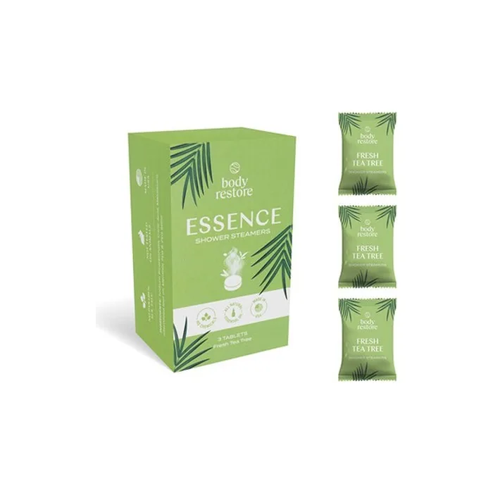 Body Restore Fresh Tea Tree Shower Steamers Set - Aromatic Shower Tablets