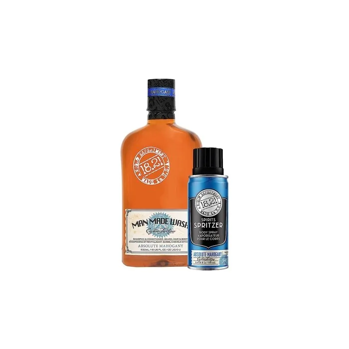 18.21 Man Made Original 3-in-1 Body Wash and Spirit Spritzer All Hair & Skin Types for Men Absolute Mahogany