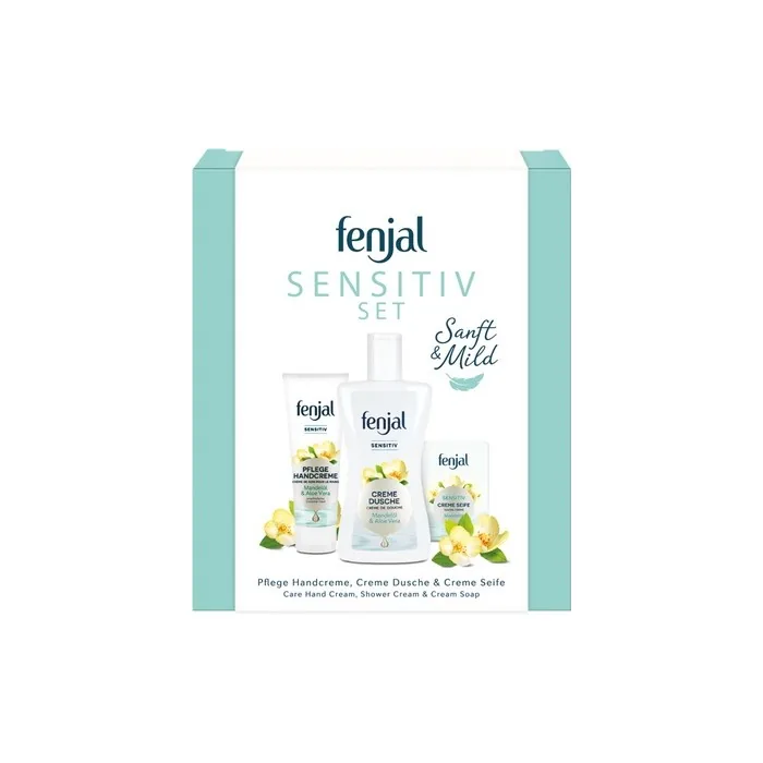 Fenjal Fenjal Gift Pack Sensitive Gentle & Mild Shower 200ml Hand Cream 75ml Cream Soap 100g