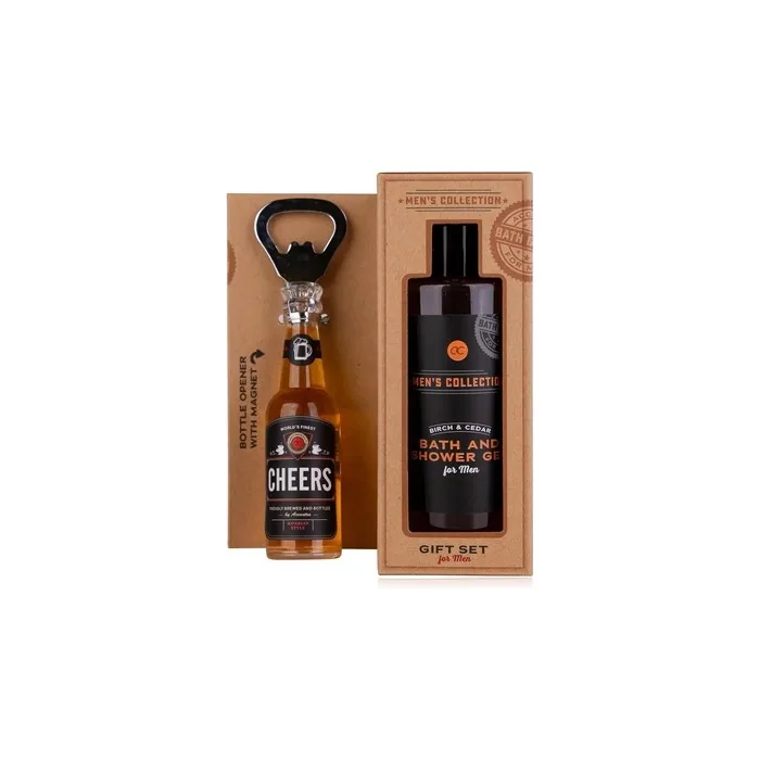 Accentra Men's Collection Gift Set In Kraft Paper With 150ml Shower Gel Birch & Cedar Scent