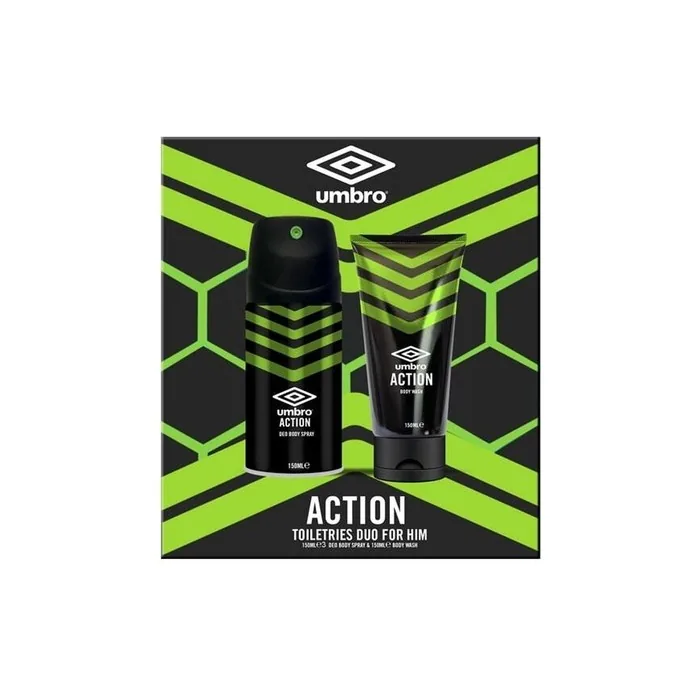 Umbro Action Body Spray and Body Wash 150ml