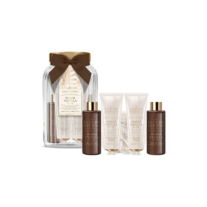 The Luxury Bathing Company Gift Set in Glass Jar Vanilla